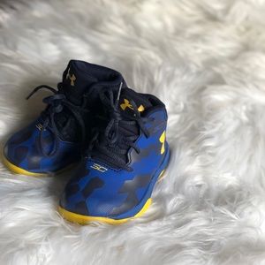 Blue and Yellow Under Armour Baby/Toddler Shoes
